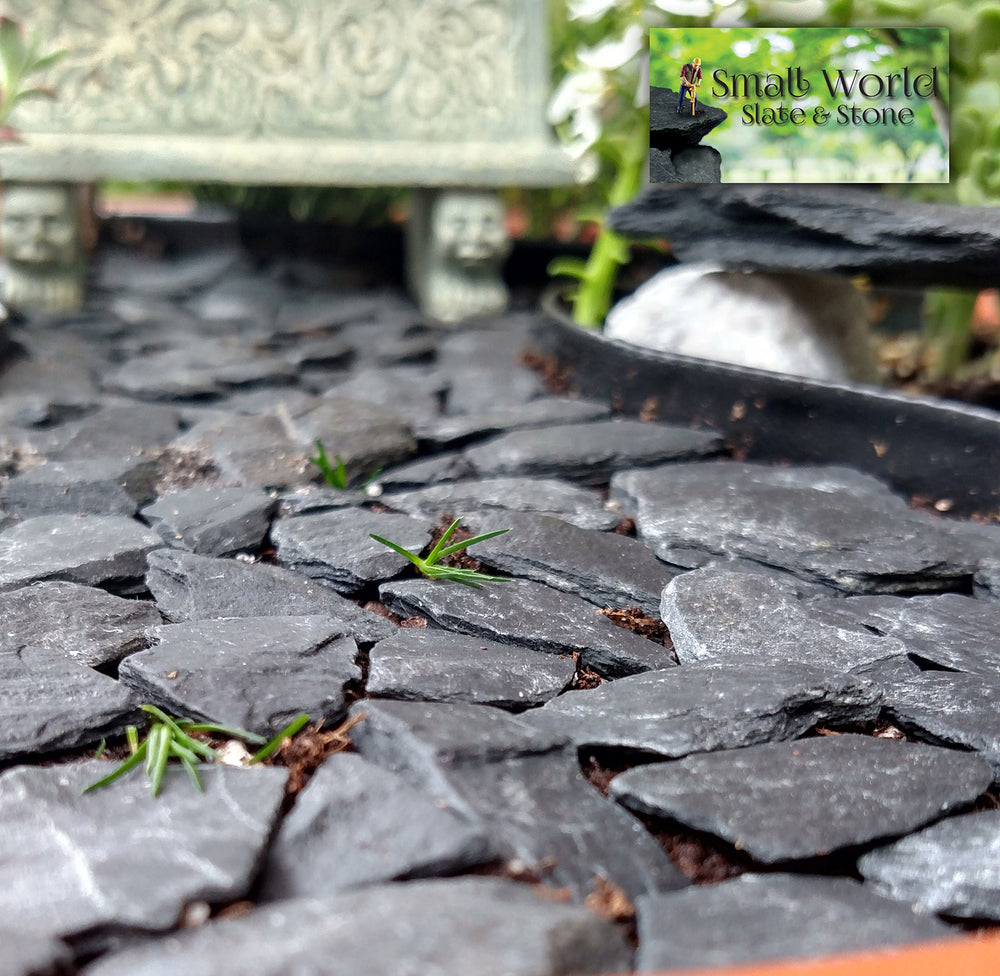 Small World Slate & Stone chemin miniature en ardoise améliore détails scénographiques