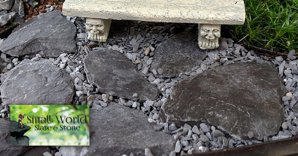 Small World Slate & Stone ardoises installées en aquarium, contraste pour plantes