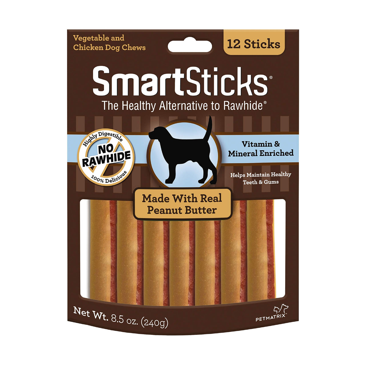 SmartBones paquet avant montrant 12 bâtonnets et design clair pour repérage facile