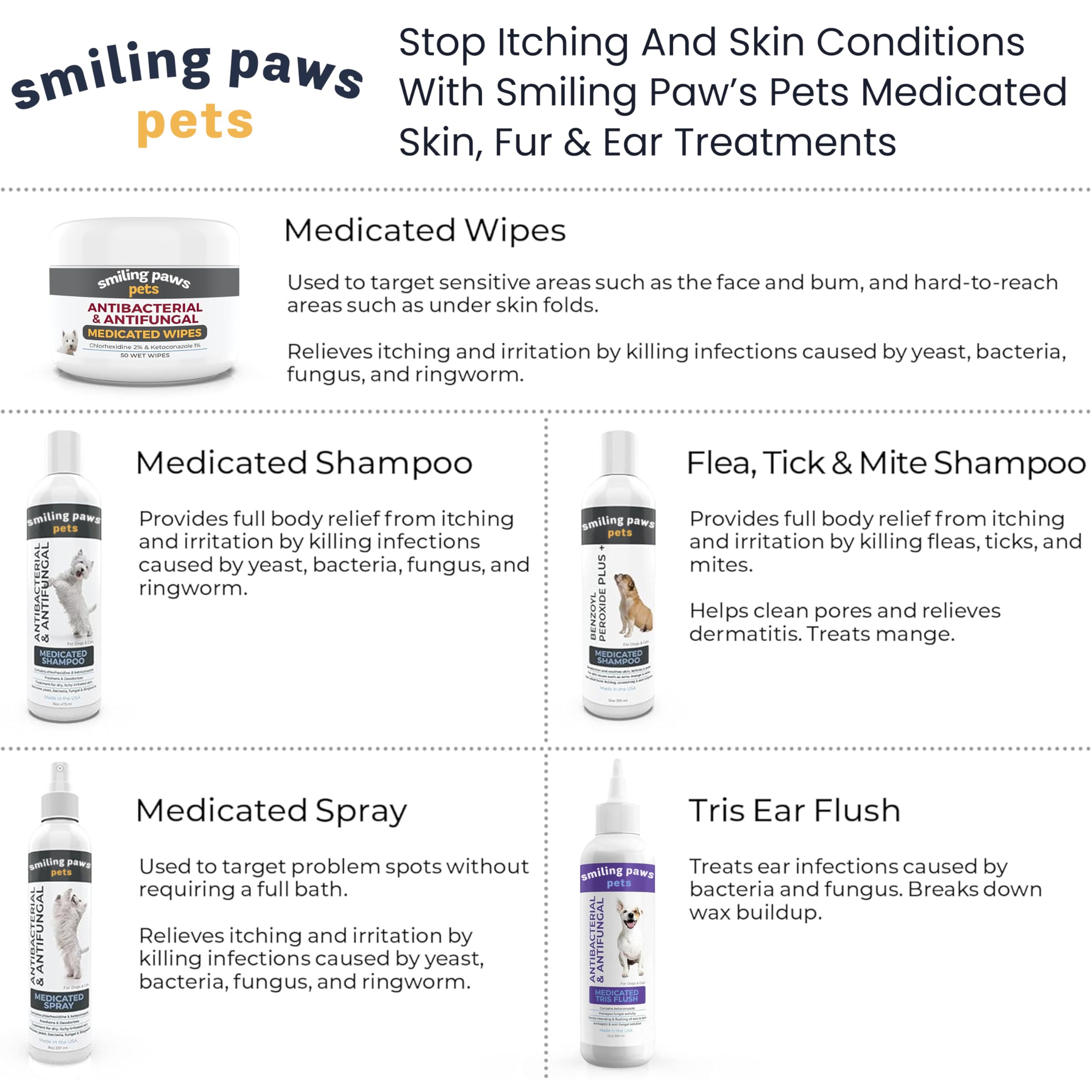 Smiling Paws mise en scène quotidienne avec animal, soin rapide entre bains