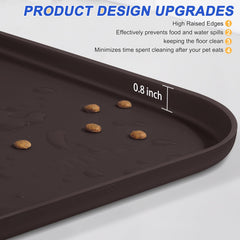 SMILOOL tapis en usage avec gamelles montrant zone propre