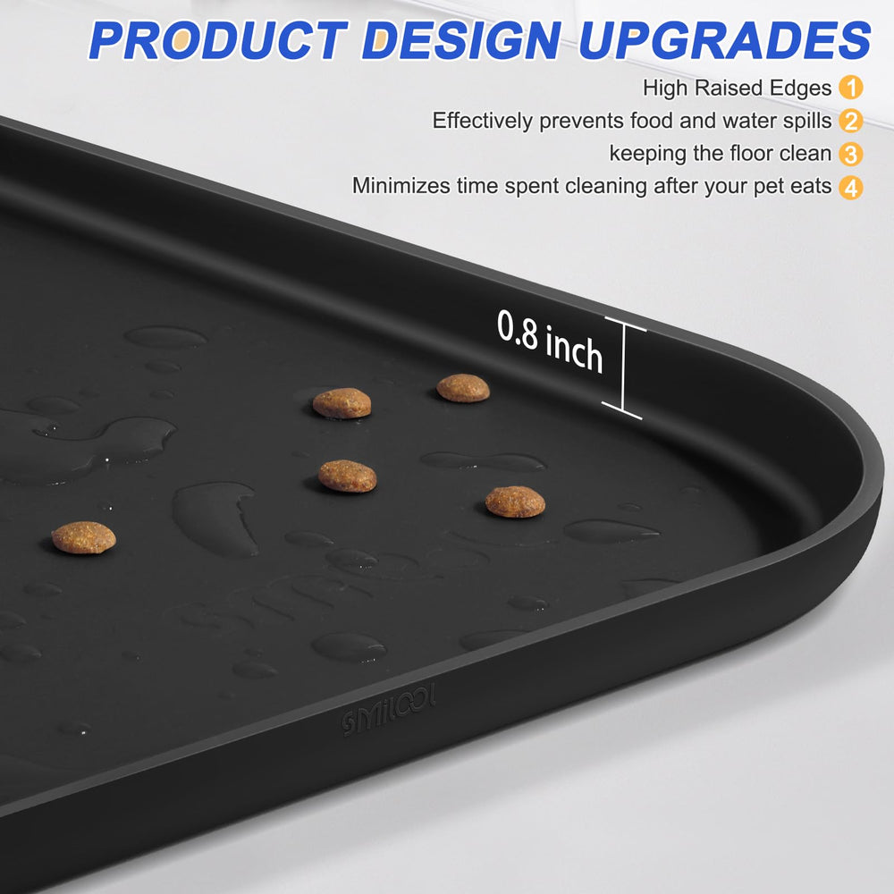 SMILOOL tapis sous gamelles montrant réduction du désordre au repas