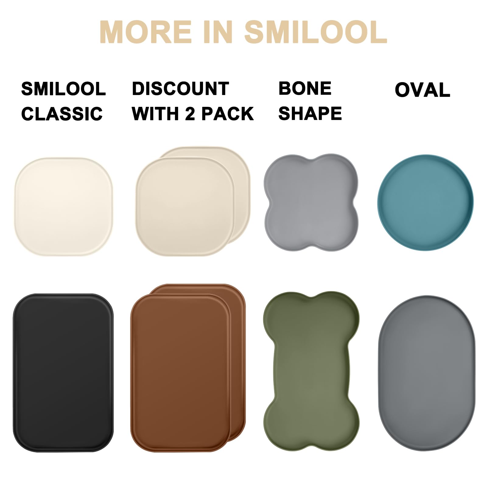 SMILOOL silicone flexible se plie pour vider et ranger facilement