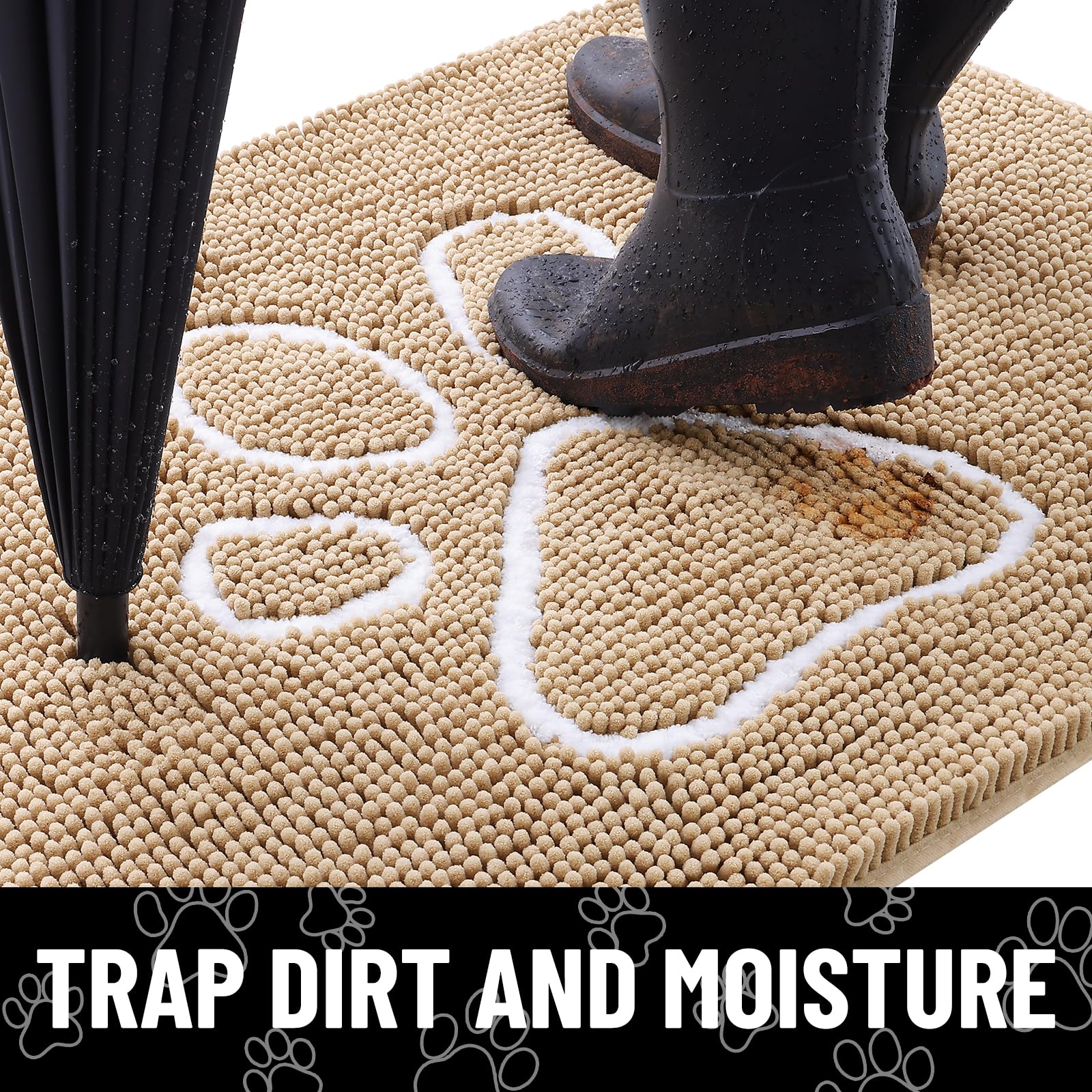 Smiry gros plan chenille absorbe humidité et retient poussière