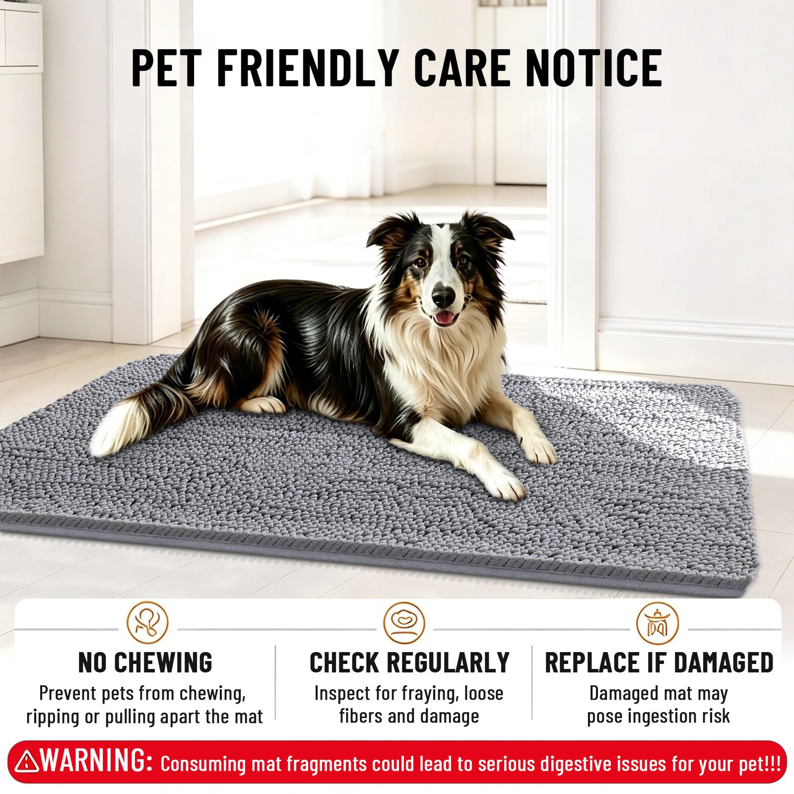 Smiry tapis utilisé par pattes mouillées retenant saleté efficacement