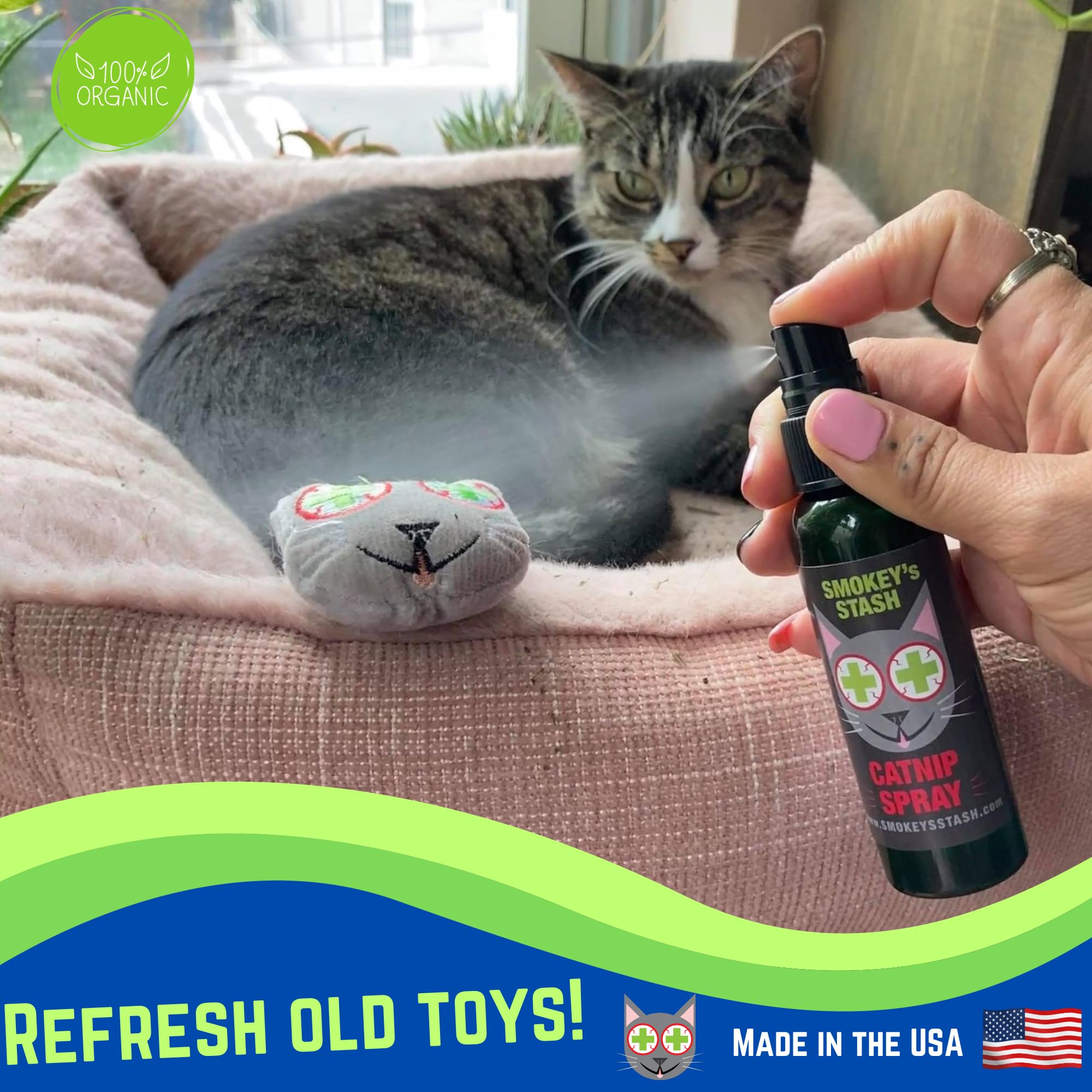 Smokey's Stash canette pop-top gardant le catnip frais sans humidité