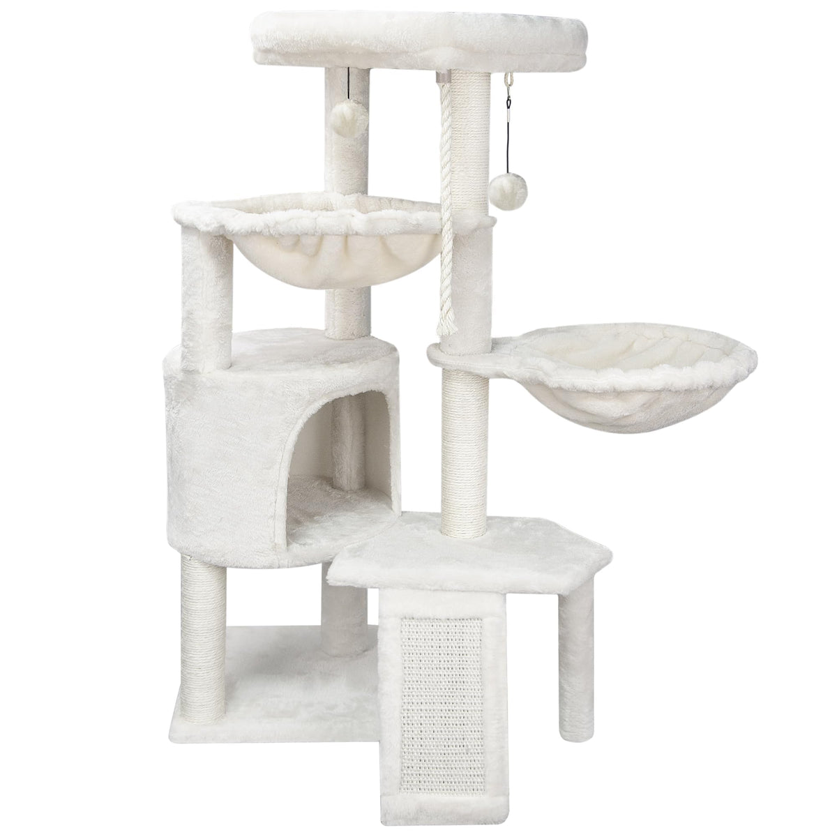 Smouatou arbre à chat face avant montrant tous les niveaux pour un espace complet