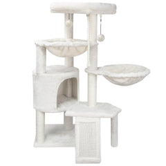 Smouatou arbre à chat face avant montrant tous les niveaux pour un espace complet