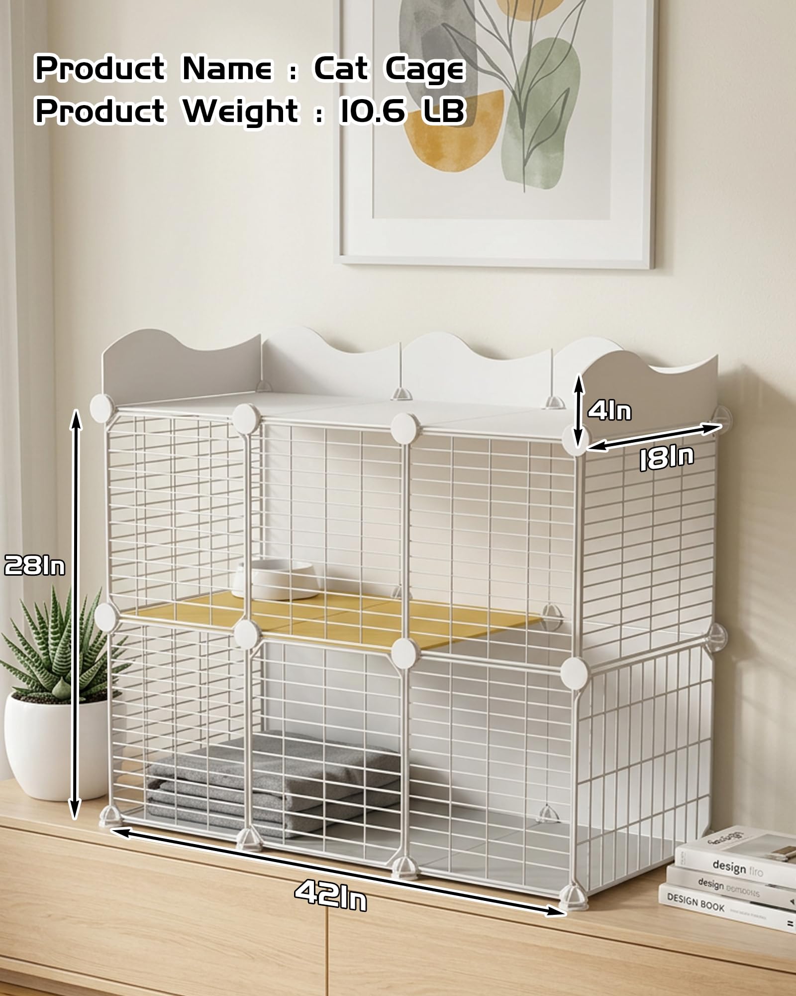 SNAAT Cat Cage connexion modulaire, extension facile pour plus d'espace