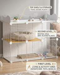 SNAAT Cat Cage ouverture latérale large, nettoyage et accès simplifiés