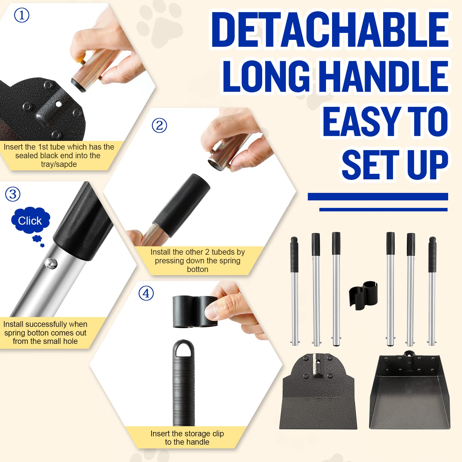 Snagle Paw comparaison de taille près d'une main illustrant la longueur réglable utile
