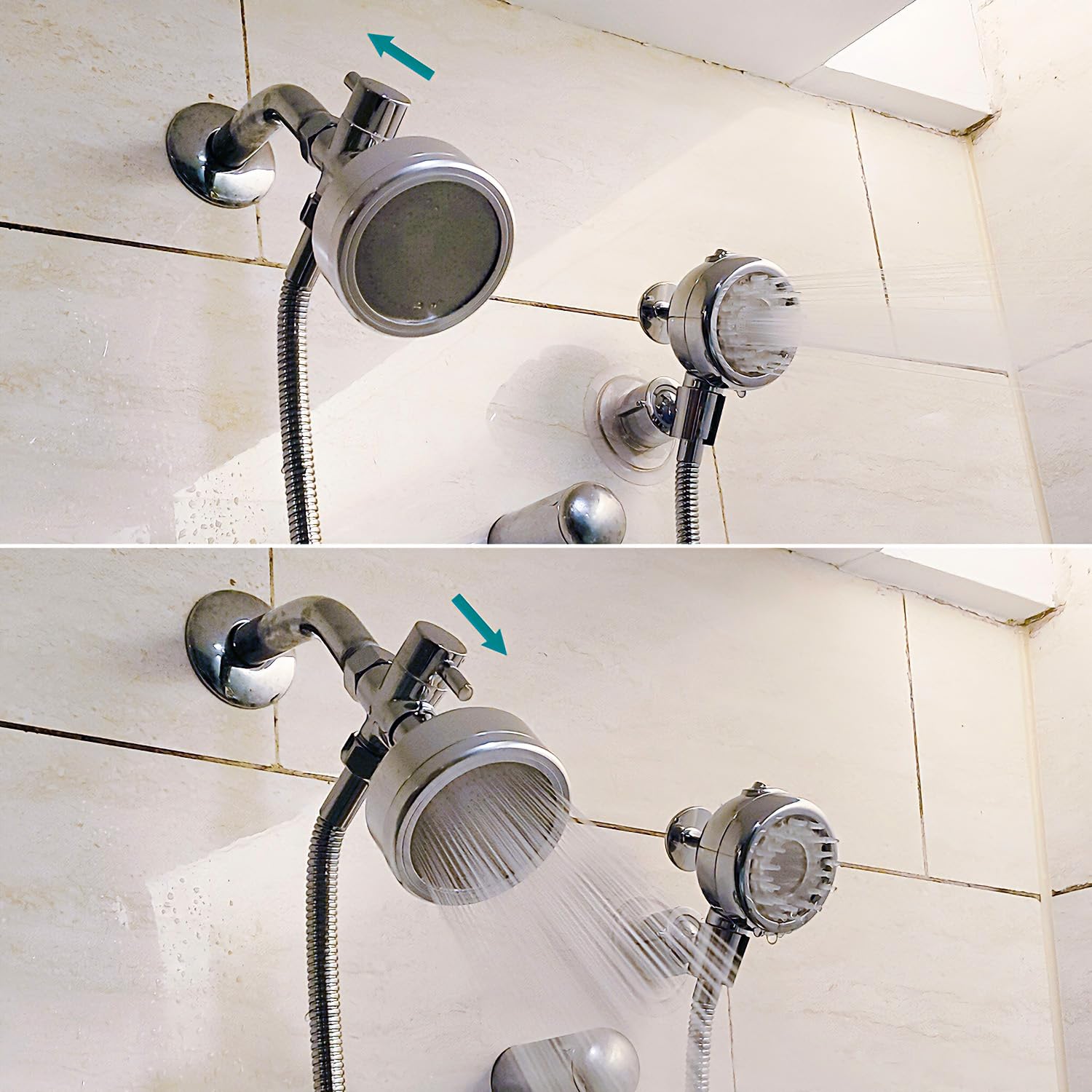 Sneatup ensemble installé sur bras de douche compatibilité G1/2 facile