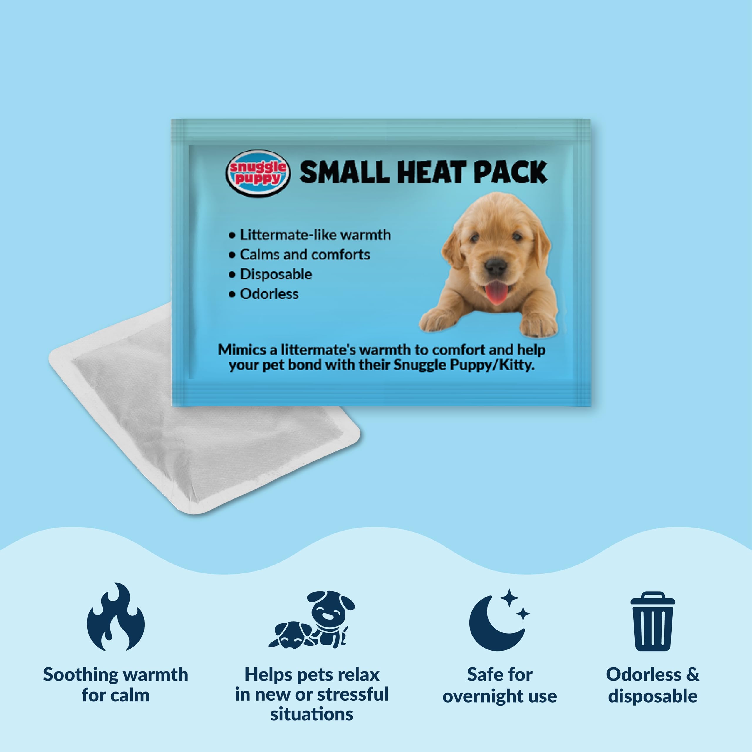 Snuggle Puppie étiquette produit montrant consignes d'entretien et sécurité