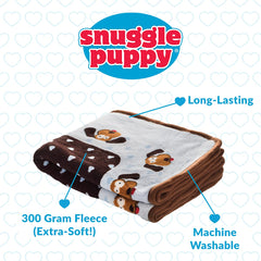Snuggle Puppy couverture installée dans une caisse pour apaiser le chiot en caisse