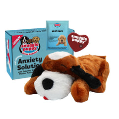 Snuggle Puppie visage Beagle brun et blanc apportant confort immédiat