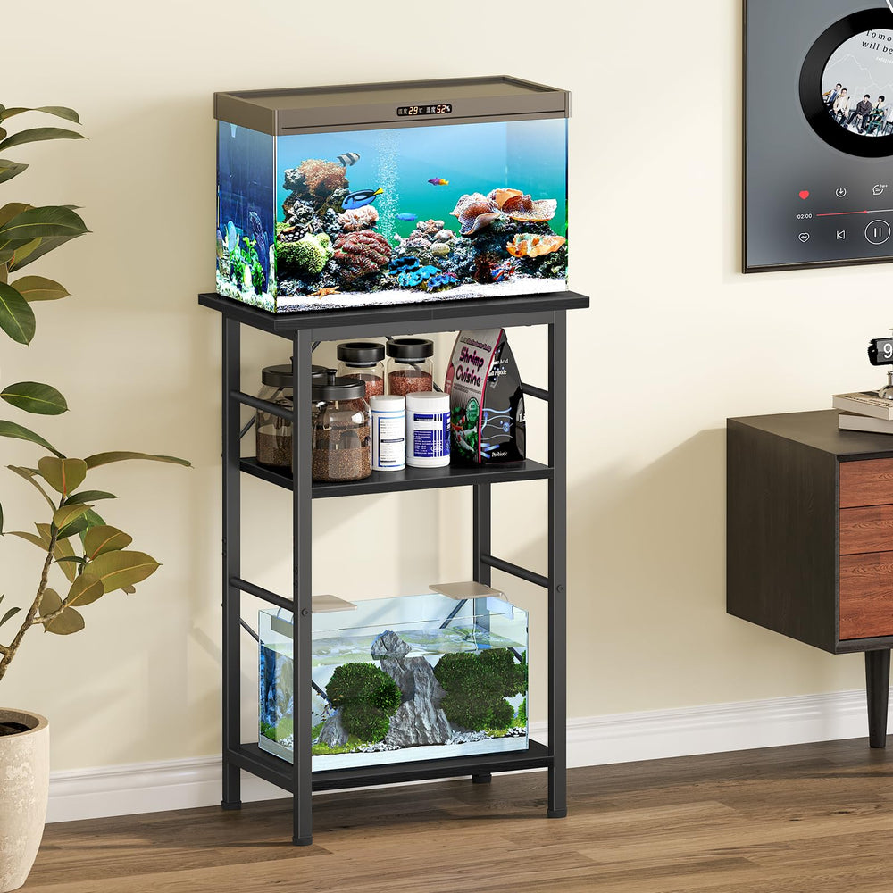 Snughome meuble aquarium intégré dans salon ajoutant touche moderne