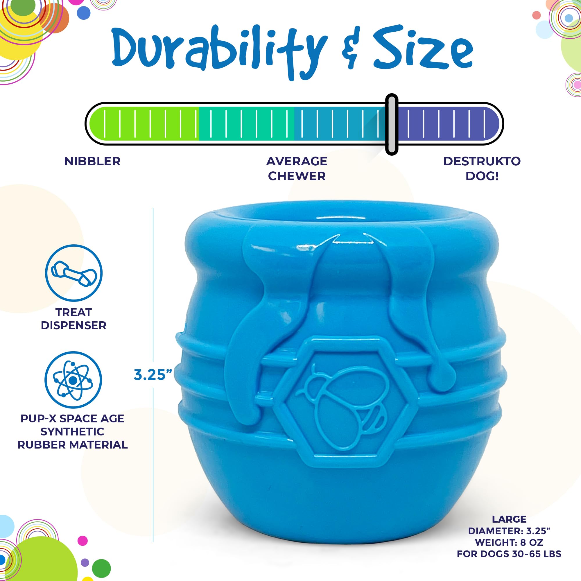 SodaPup Honey Pot à côté d'un objet pour échelle, taille pratique