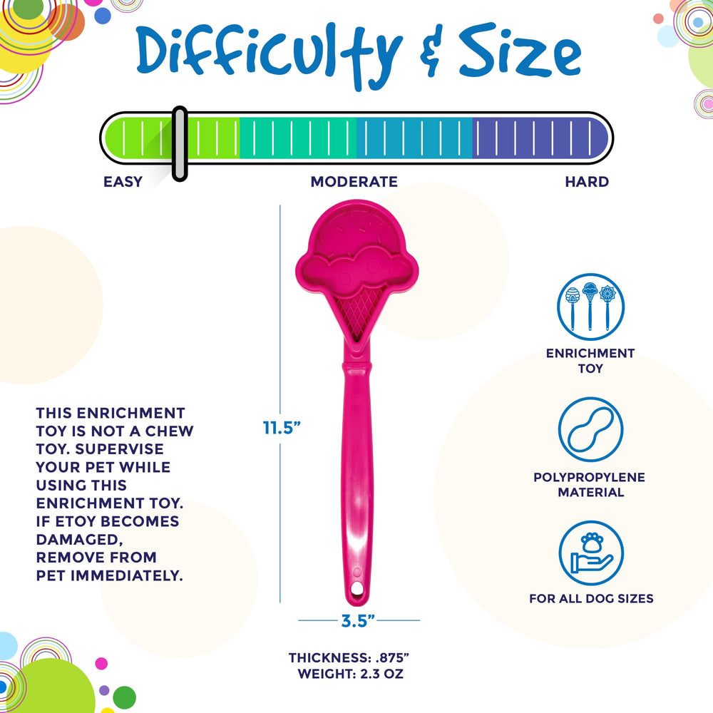 SodaPup Lick Sticks comparaison taille montrant proportion pour chiens