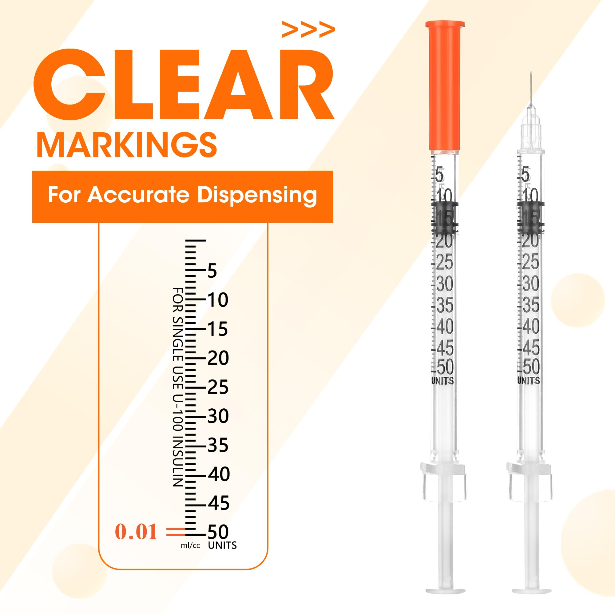 Gros plan aiguille 31G Sodasni minimise l'inconfort lors d'injections