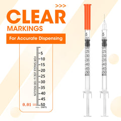 Gros plan aiguille 31G Sodasni minimise l'inconfort lors d'injections