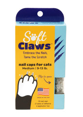 Soft Claws emballage avant argent pailleté montrant contenu et bénéfice protection