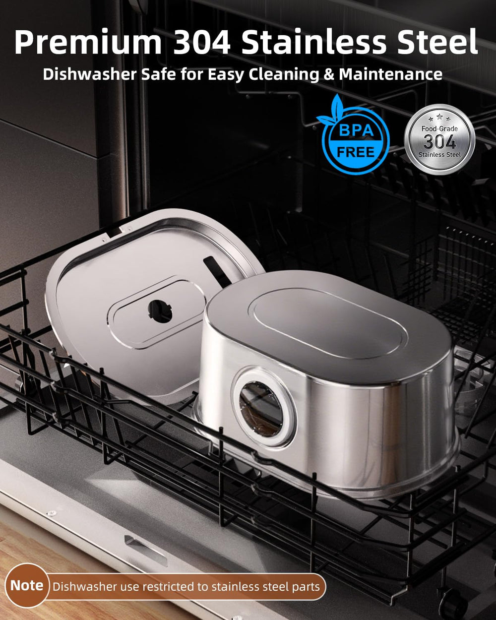 SohoTeco gros plan surface inox, réduit accumulation et facilite nettoyage