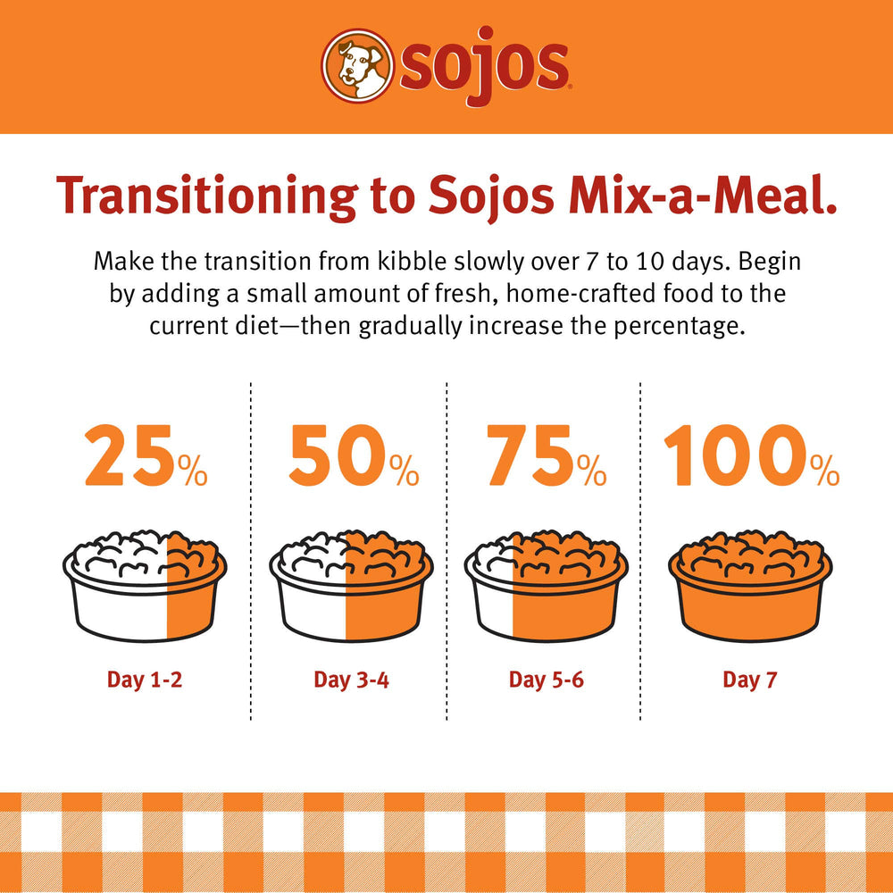 SOJOS mise en scène cuisine illustrant un repas fait maison pratique pour chiens