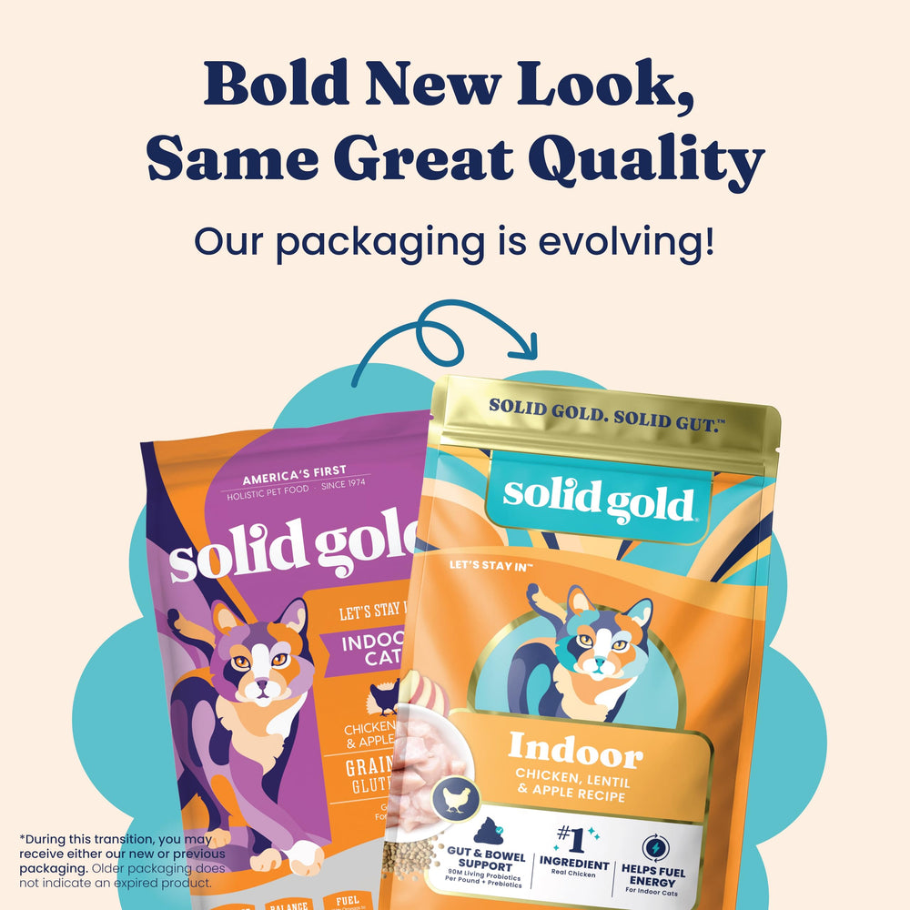 Solid Gold étiquette nutritive affichant valeurs et informations claires