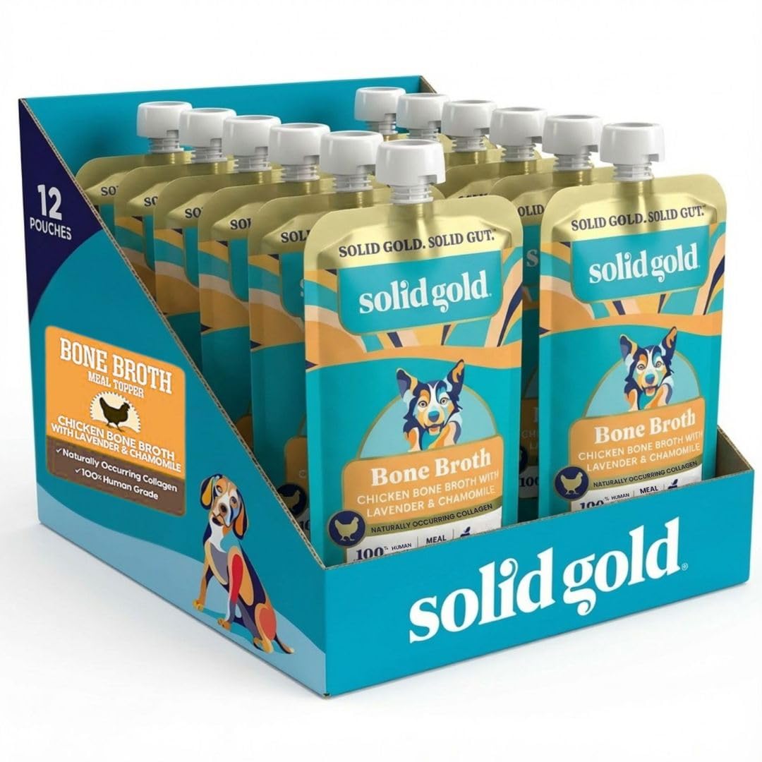 Solid Gold packaging avant montrant 12 sachets et facilitant le choix du topper