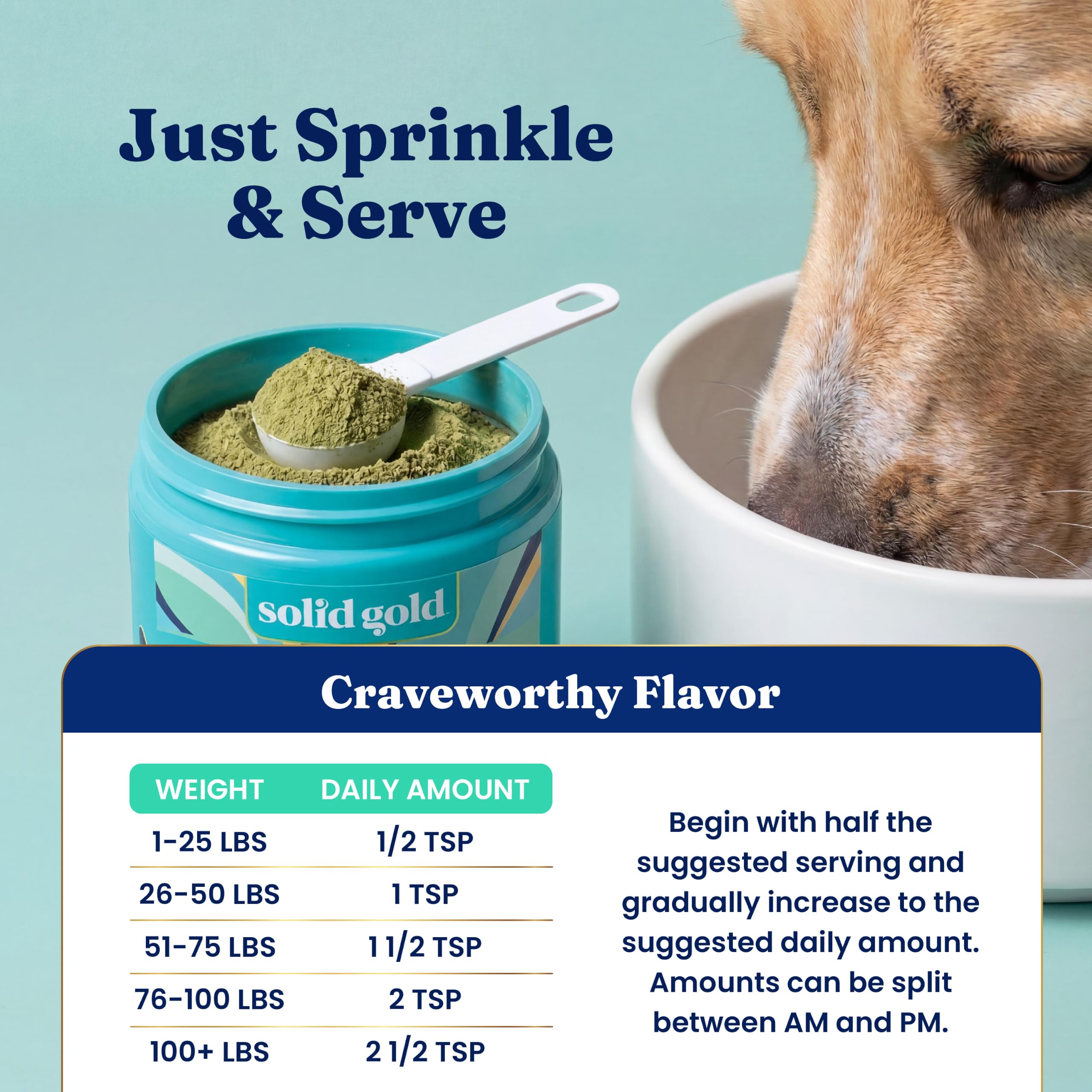 Solid Gold SeaMeal portion pour grand chien dosage pratique