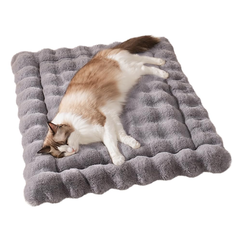 SOMAHE tapis face avant montrant le design gris et l’aspect moelleux