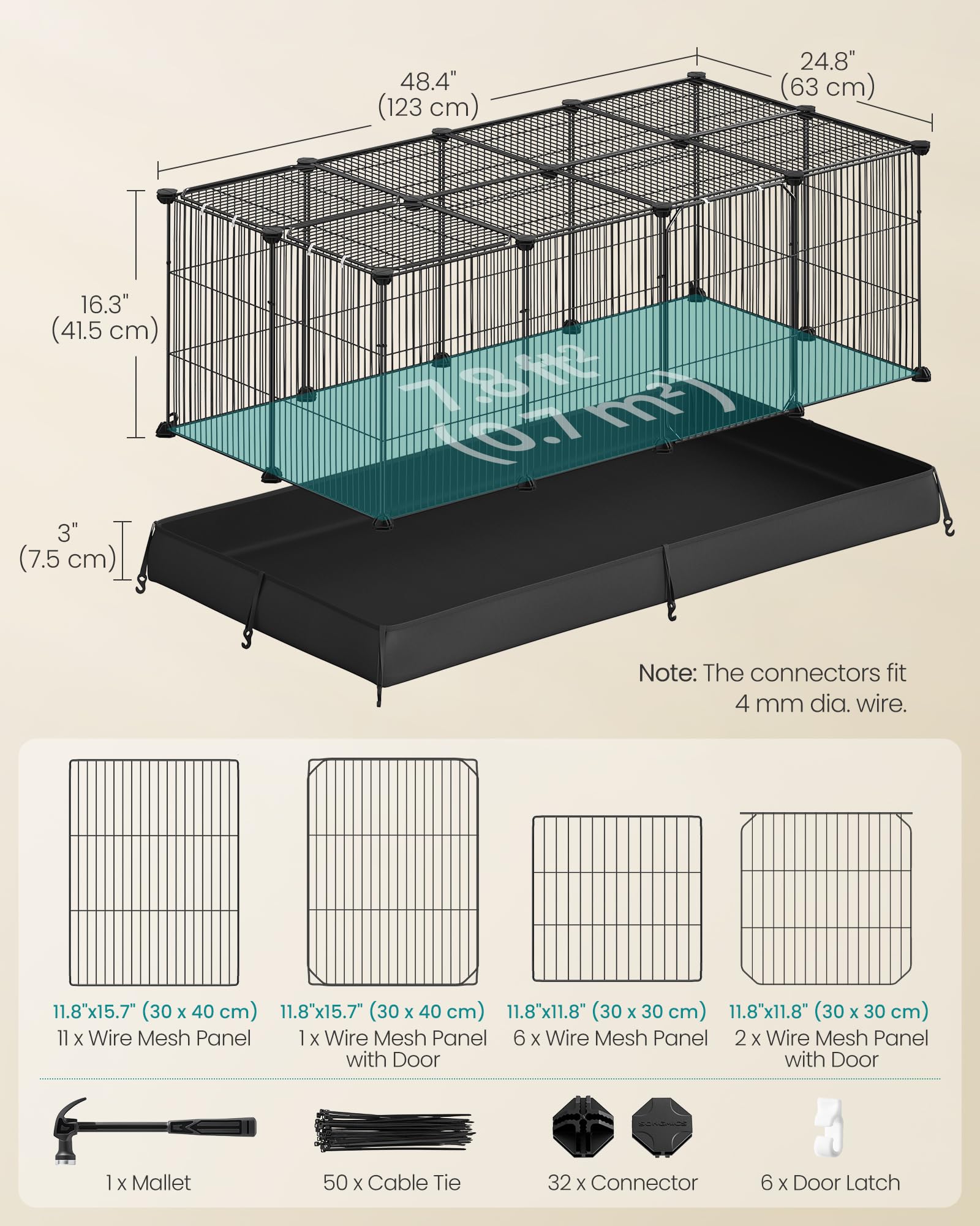 SONGMICS panneaux modulables pour agrandir l'espace