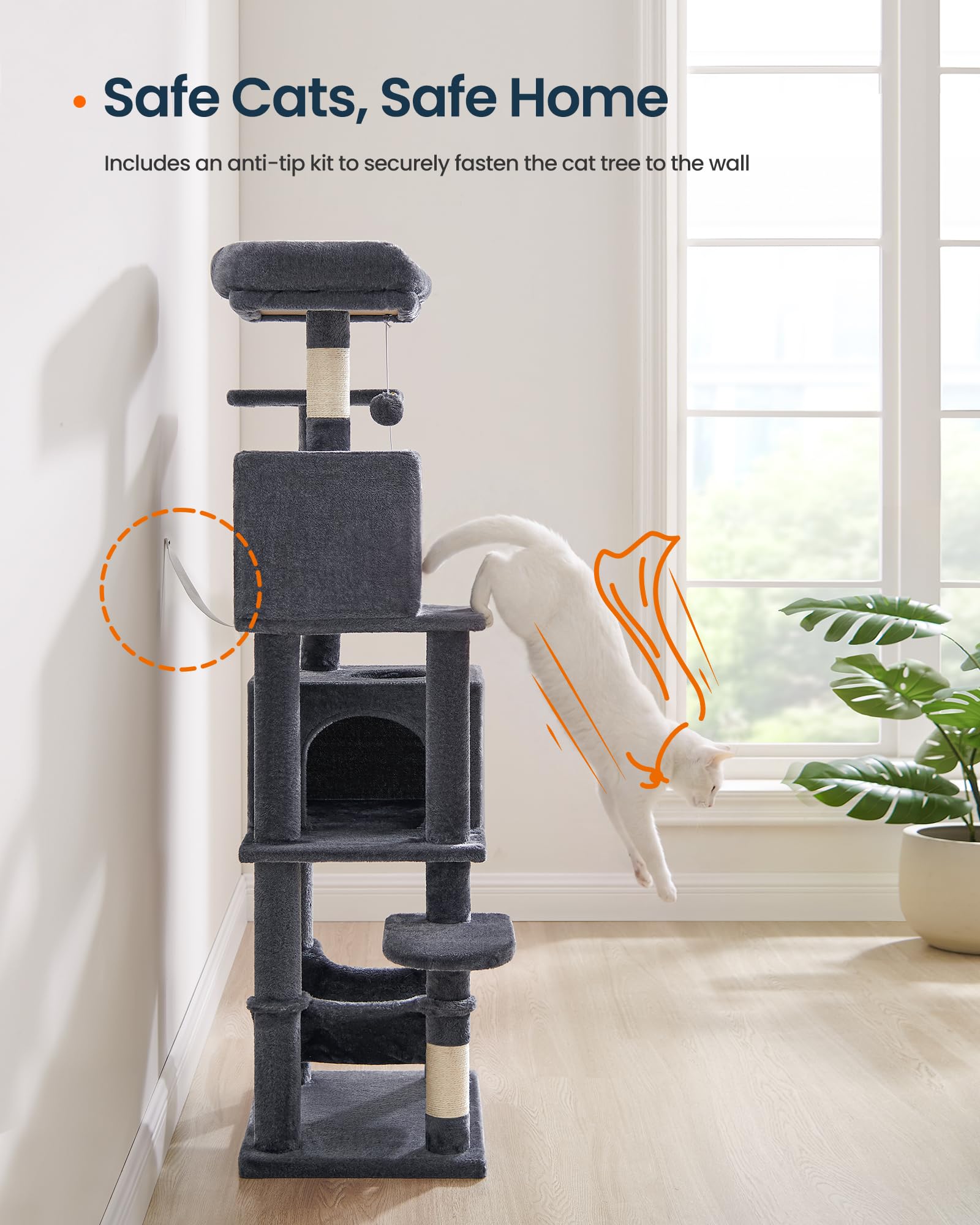 SONGMICS HOME comparaison taille avec chat, visualise l'échelle réelle