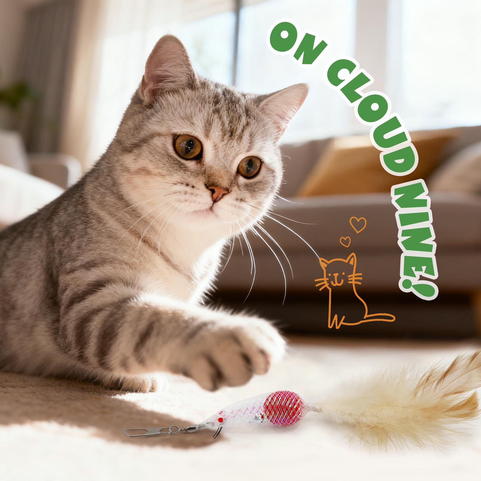 SONGWAY chat en action chassant jouet pour exercice interactif