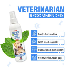 Sonnyridge spray en action sur chien pour haleine fraîche et confort