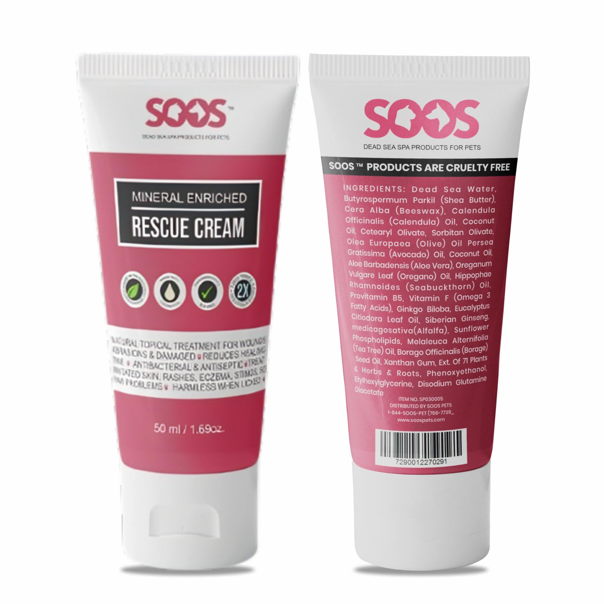SOOS texture crème en gros plan montrant absorption rapide et non grasse
