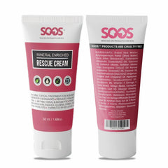SOOS texture crème en gros plan montrant absorption rapide et non grasse