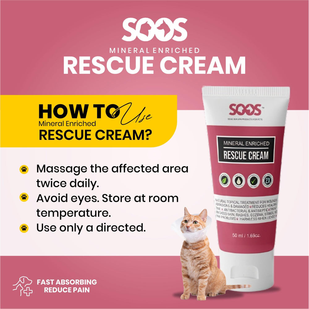 SOOS usage sur coude de chat réduisant sécheresse et inconfort