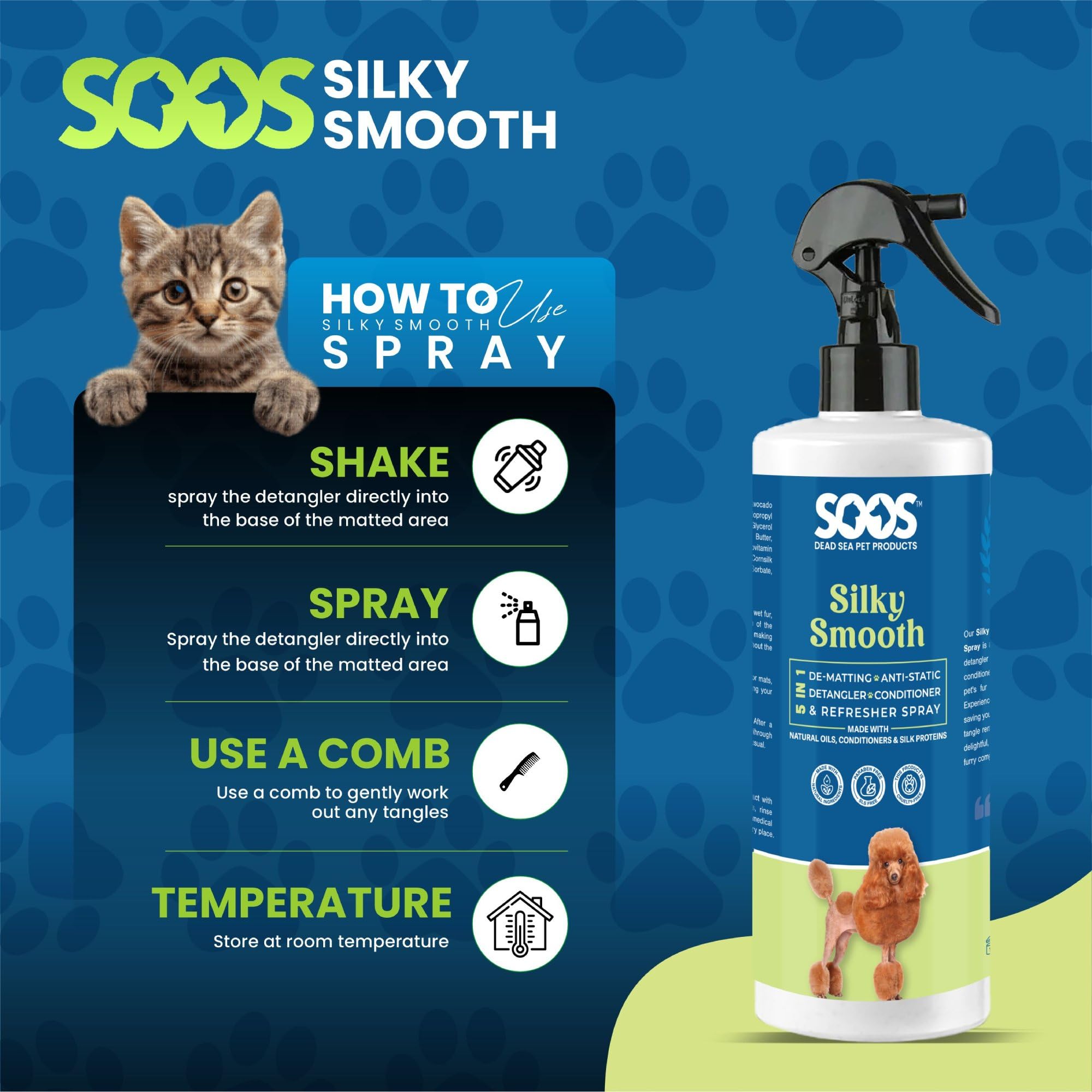 Texture légère de SOOS Silky Smooth sur la main montrant absorption rapide