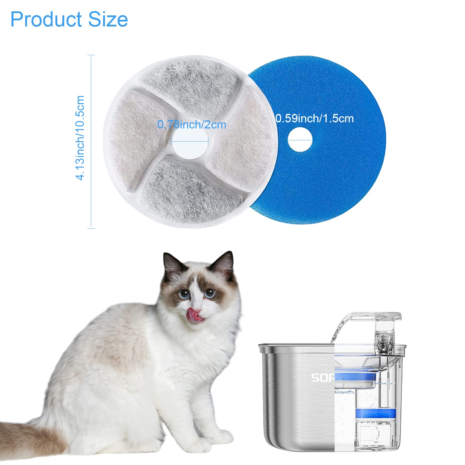 SORON gros plan de la mousse ronde montrant texture, retient poils efficacement