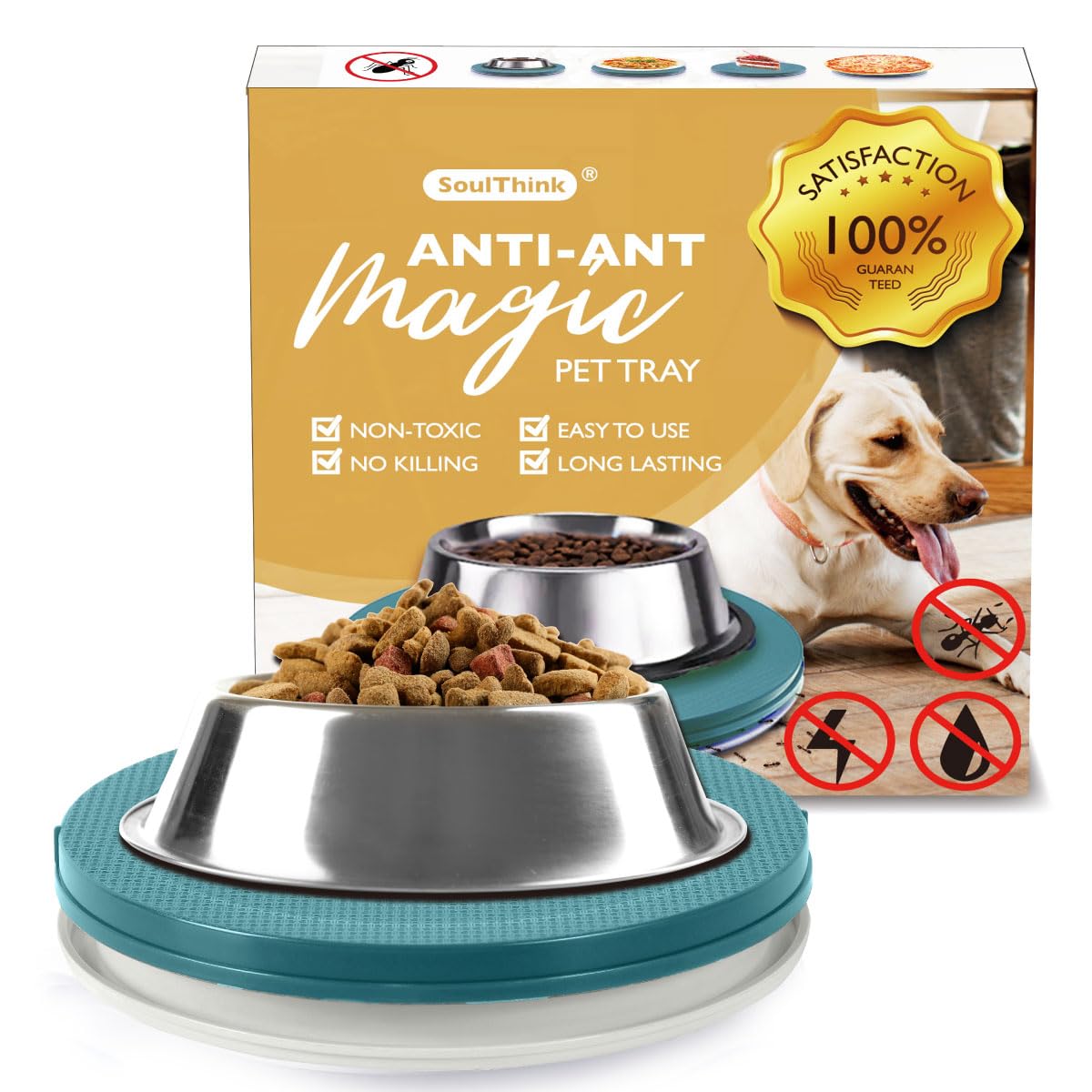 SoulThink plateau avant turquoise protège gamelle et garde nourriture propre