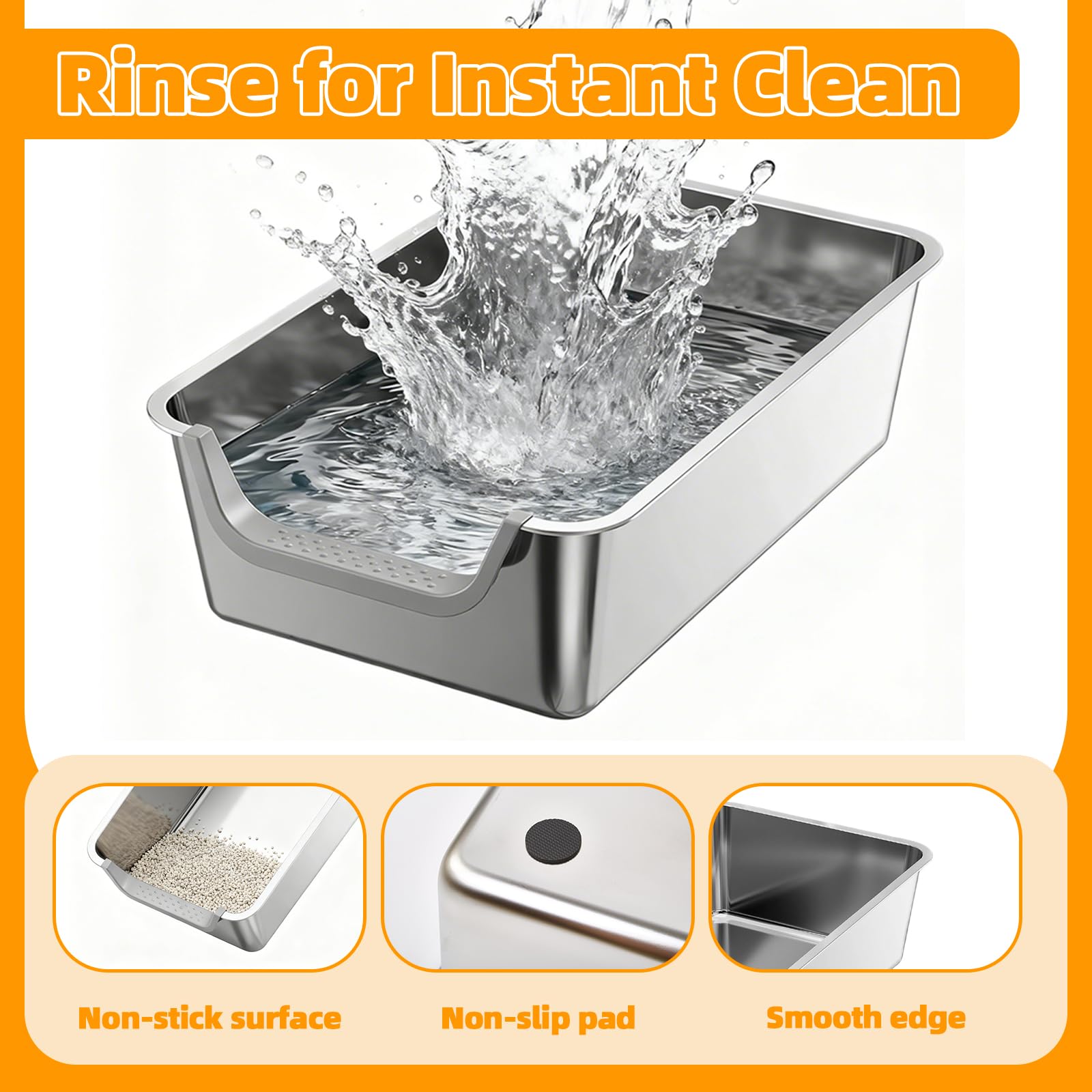 SpaceTime surface inox lisse pour nettoyage facile et hygiène