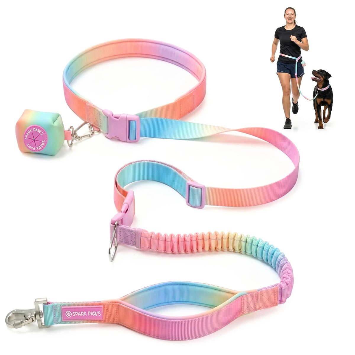 Spark Paws vue avant du produit montrant la ceinture et poche, confort immédiat