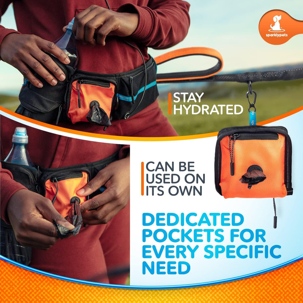SparklyPets poche bouteille et téléphone offrant hydratation et accès rapide