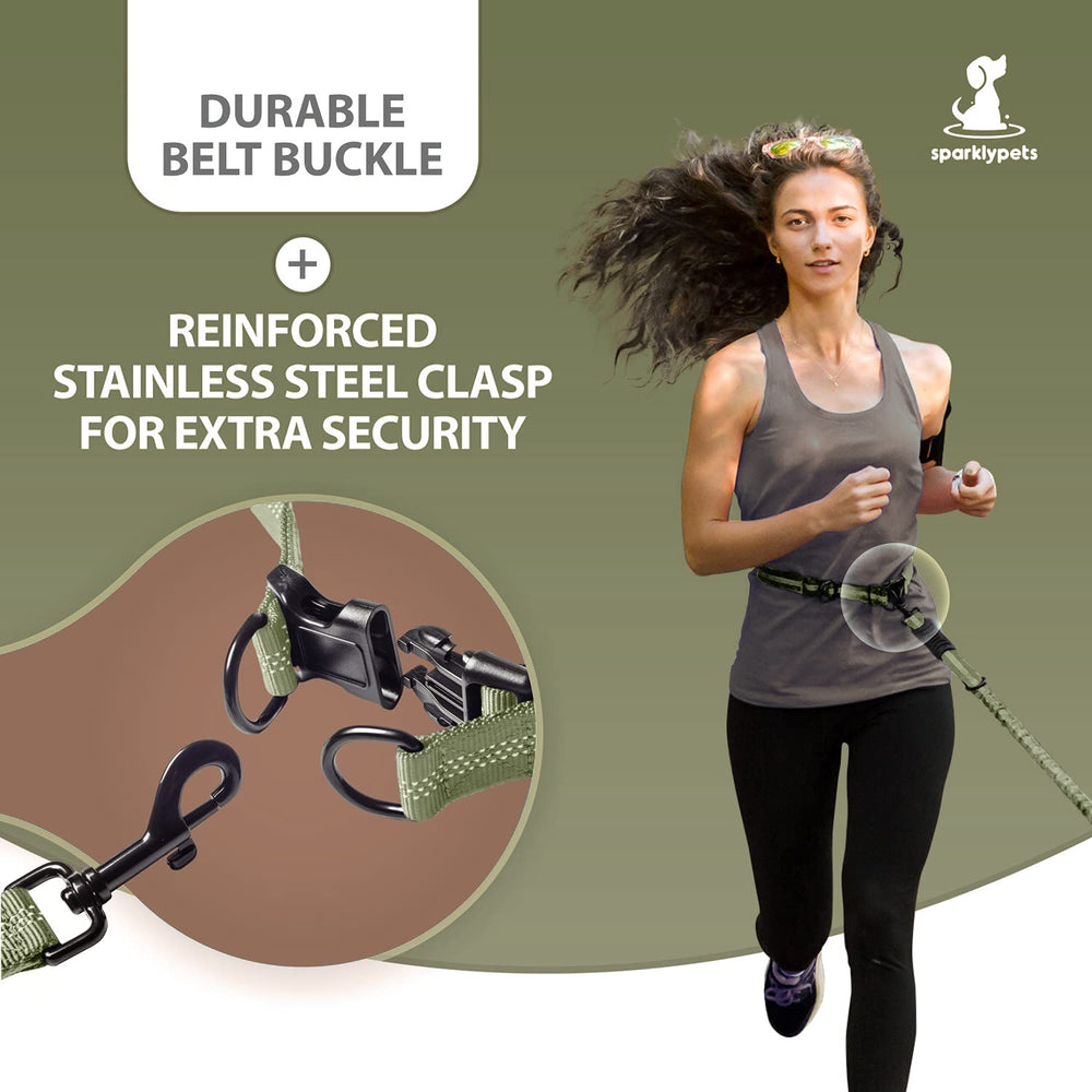 SparklyPets comparaison d'échelle avec ceinture montrant ajustement et port confortable