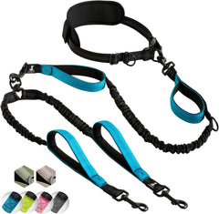SparklyPets laisse double face avant montrant la couleur bleue et la construction solide