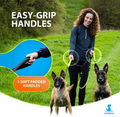 SparklyPets section bungee montrant absorption des chocs pour poignets protégés