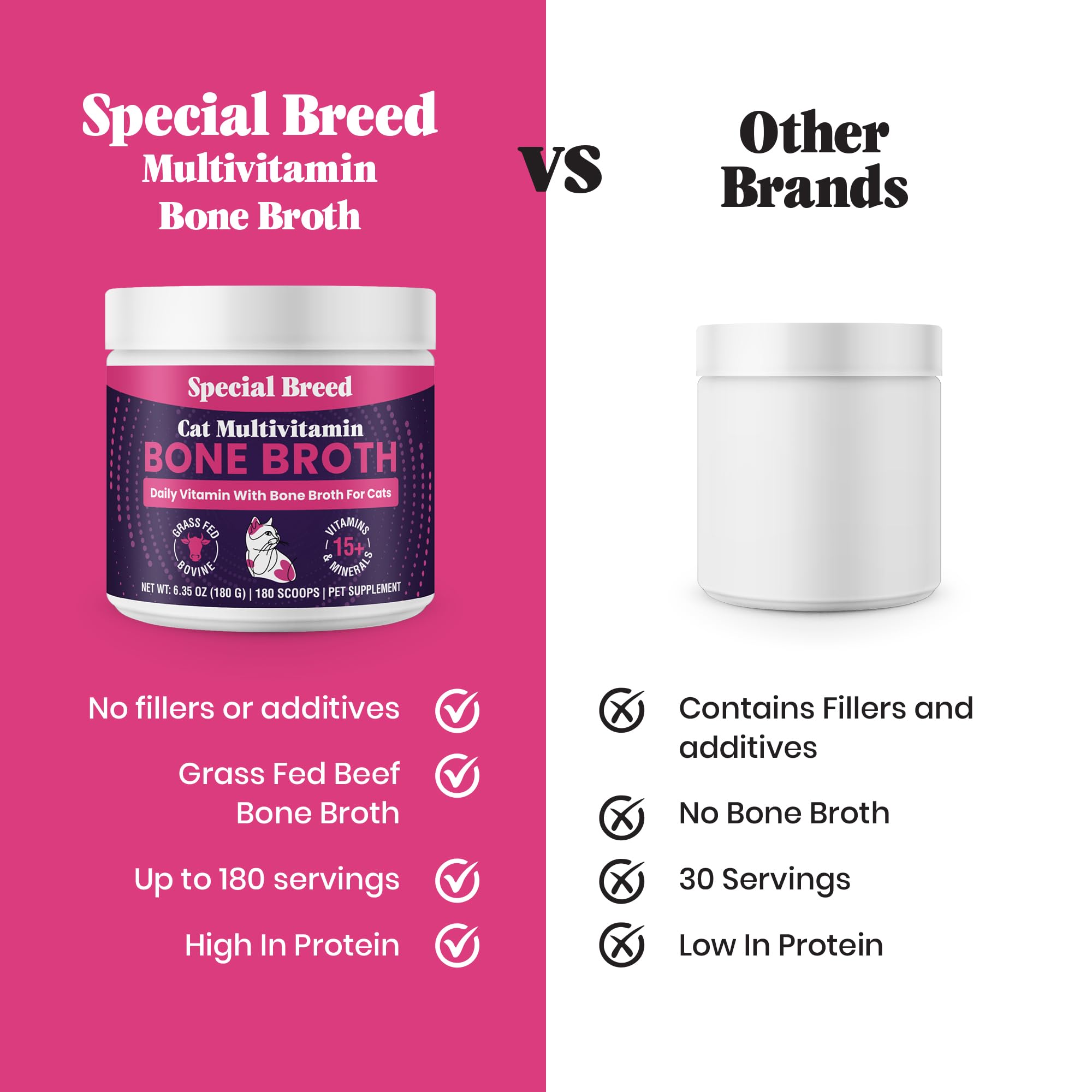 Special Breed étiquette ingrédients détaillés, bénéfice transparence et qualité