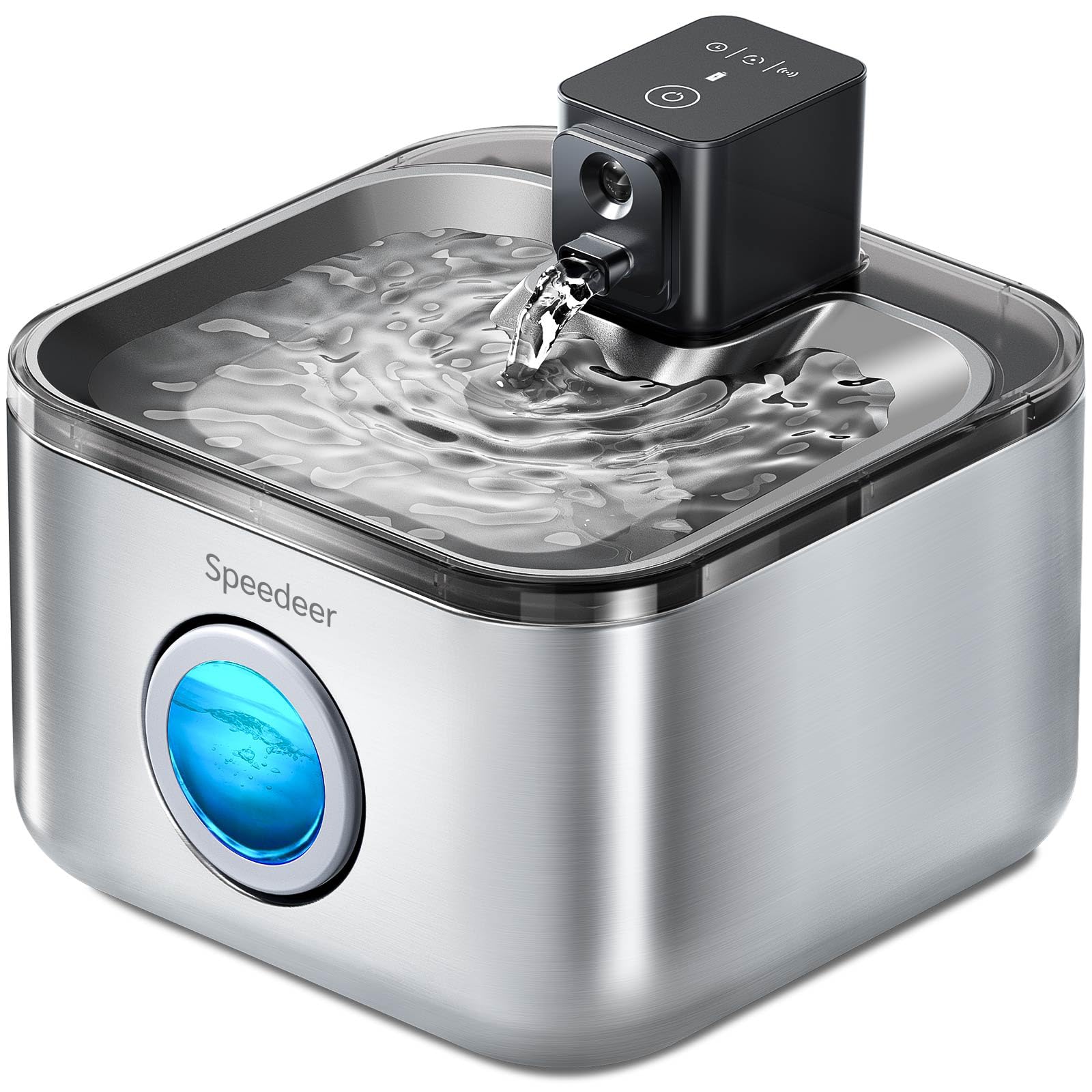 Speedeer fontaine face montrant design sans fil et capacité 4 L bénéfique