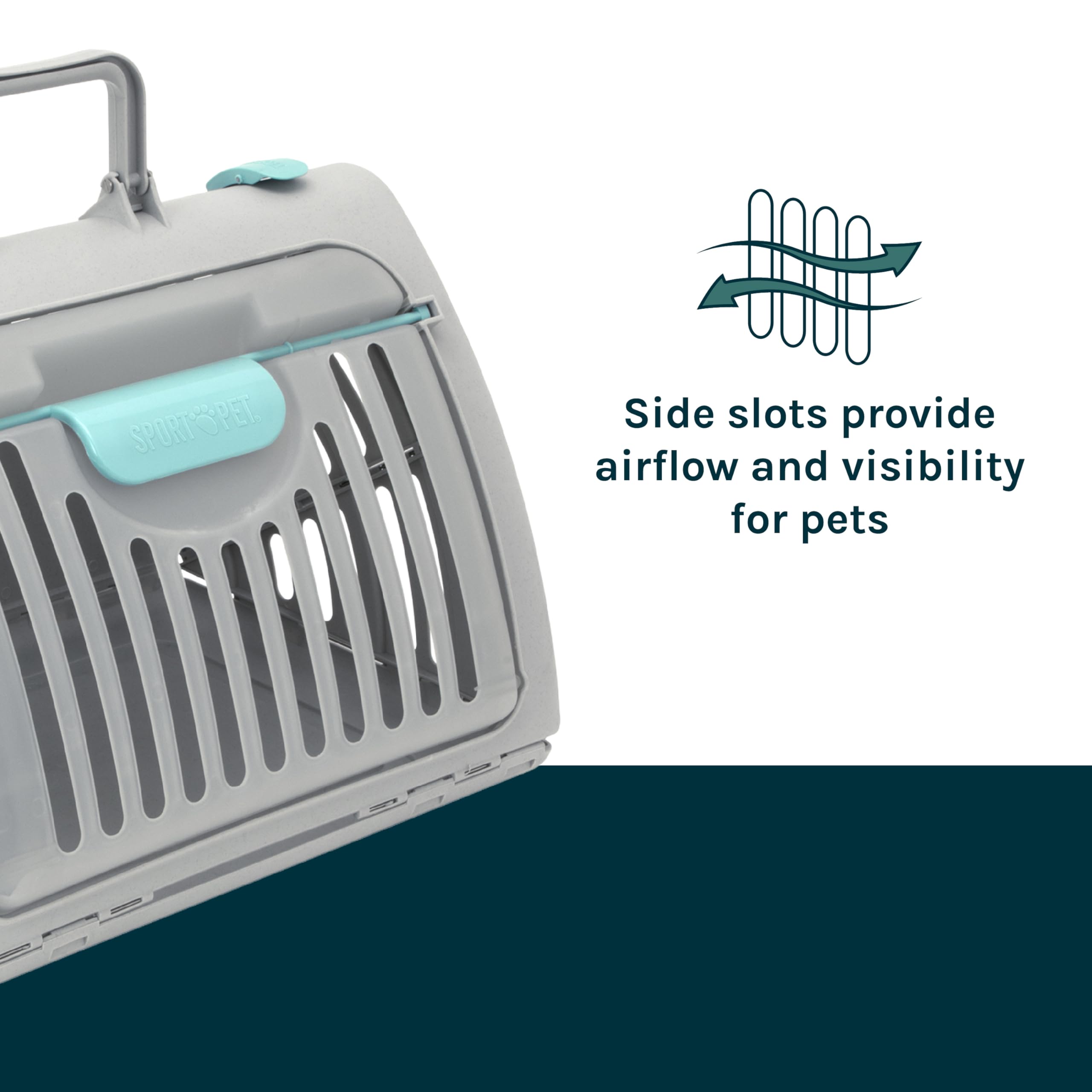 SportPet Designs transporteur plié à plat pour rangement compact et gain de place